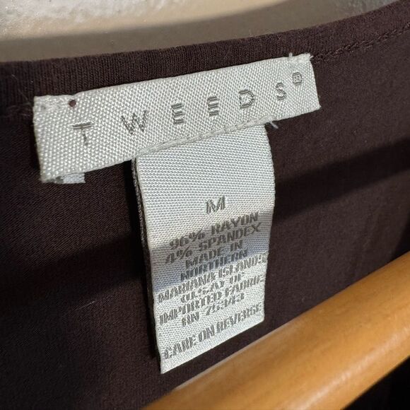 Brown Tweeds Sleeveless Blouse Size M EUC - Picture 6 of 6